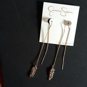 *$8 ADD ON*Gold chain earrings, gold leaves